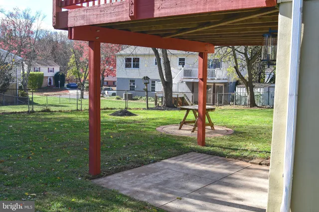 a view of a park with a slide