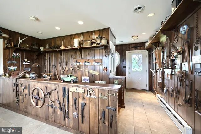 a room with gym equipment