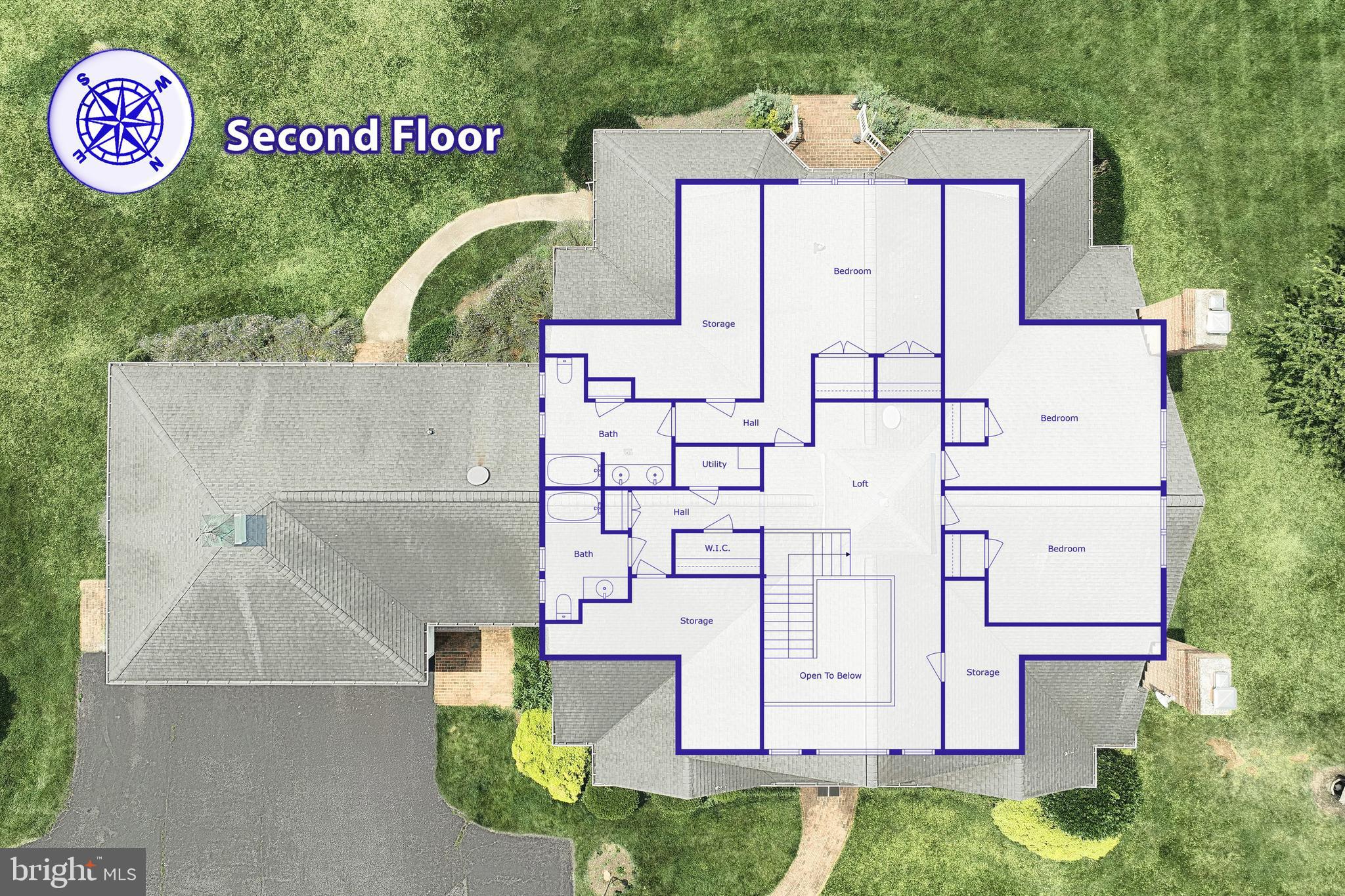 2700 Stockton Road Phoenix, MD 21131 - Photo 52 of 84 an aerial view of a house with swimming pool and large trees