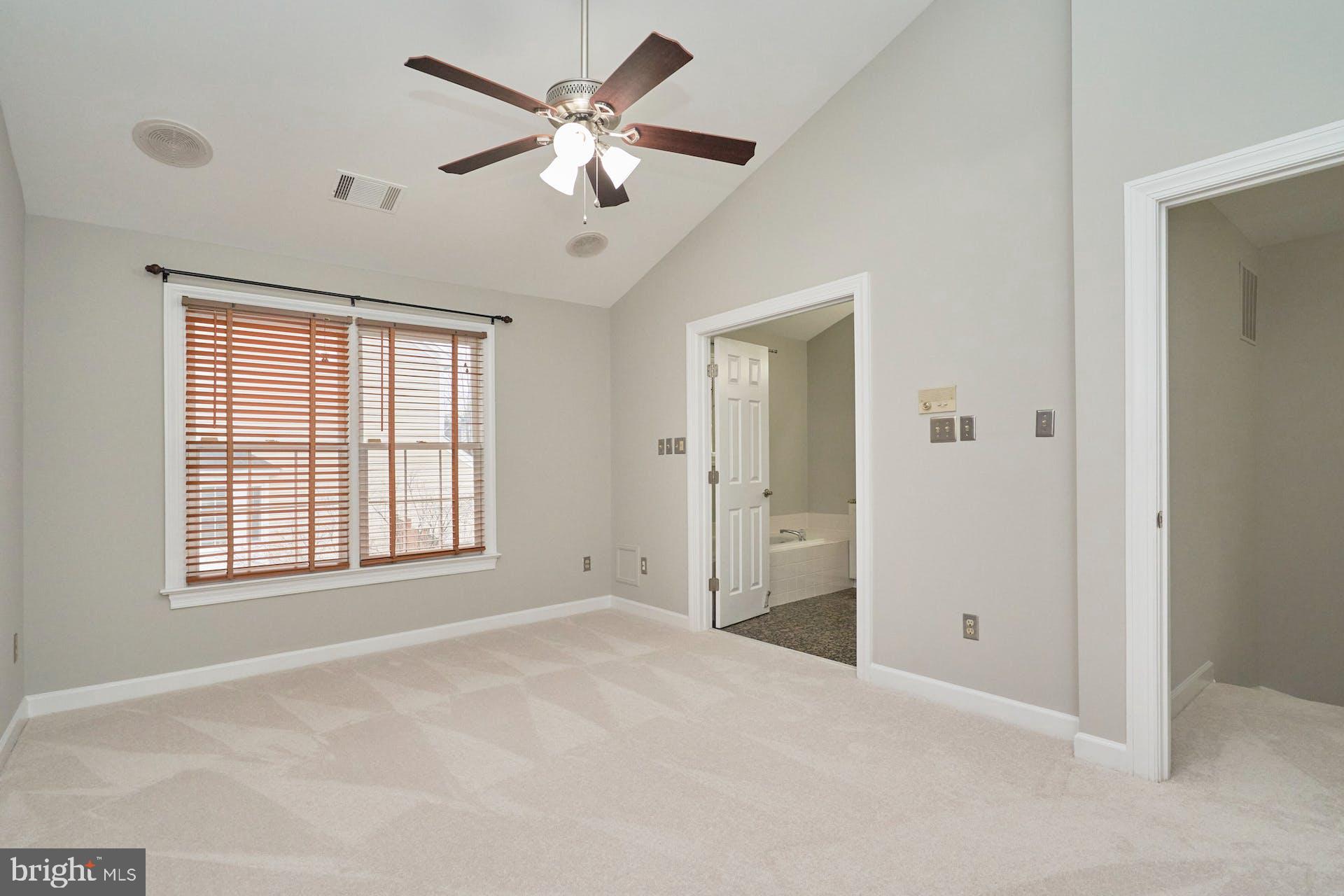 3647 Ransom Place Alexandria, VA 22306 - Photo 17 of 38 Primary Bedroom has New Carpet and Ceiling Fan