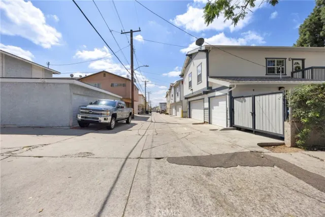 a car parked in front of a house