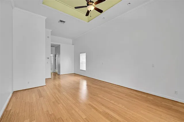 a view of a closet in a room
