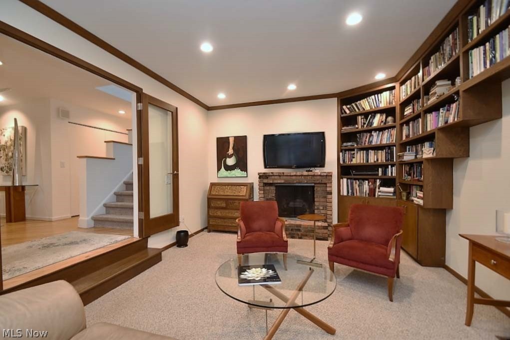 12632 Cedar Road Cleveland Heights, OH 44106 - Photo 3 of 29 Family Room/Library with fireplace.