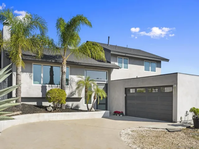 a front view of a house