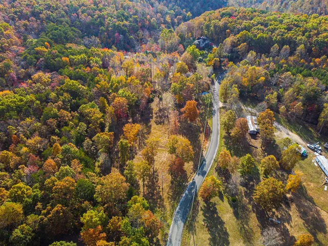 an aerial view of multiple house