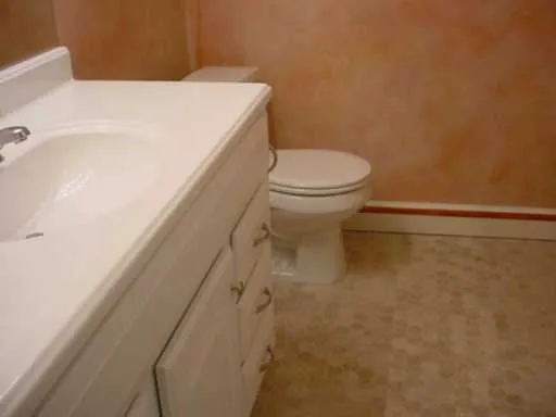 a bathroom with a white toilet