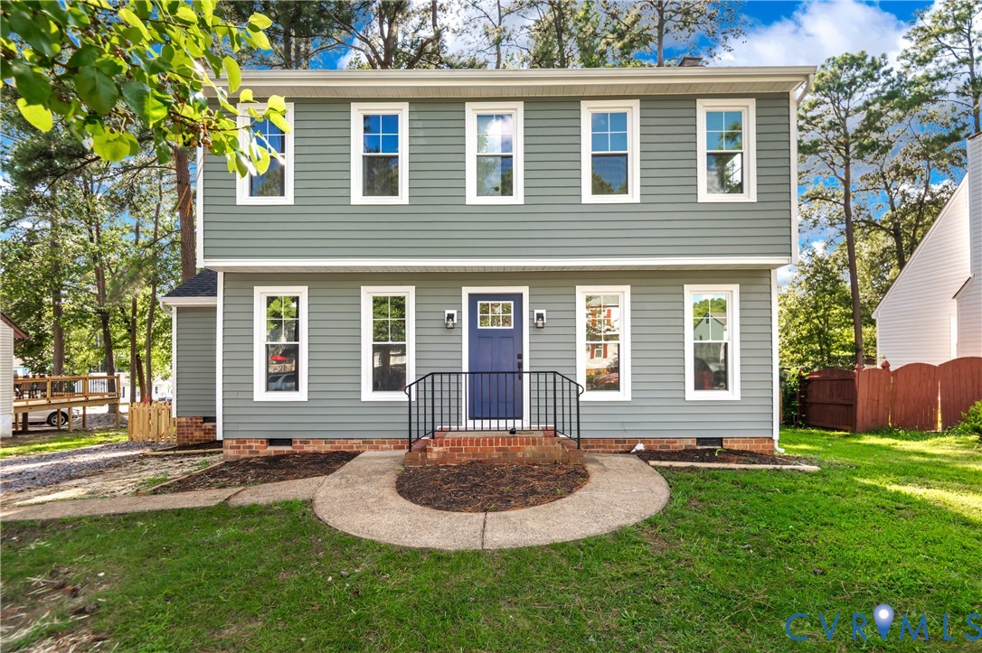 8928 Hawkbill Road North Chesterfield, VA 23237 - Photo 49 of 50 Two-story exterior with light blue siding, white w
