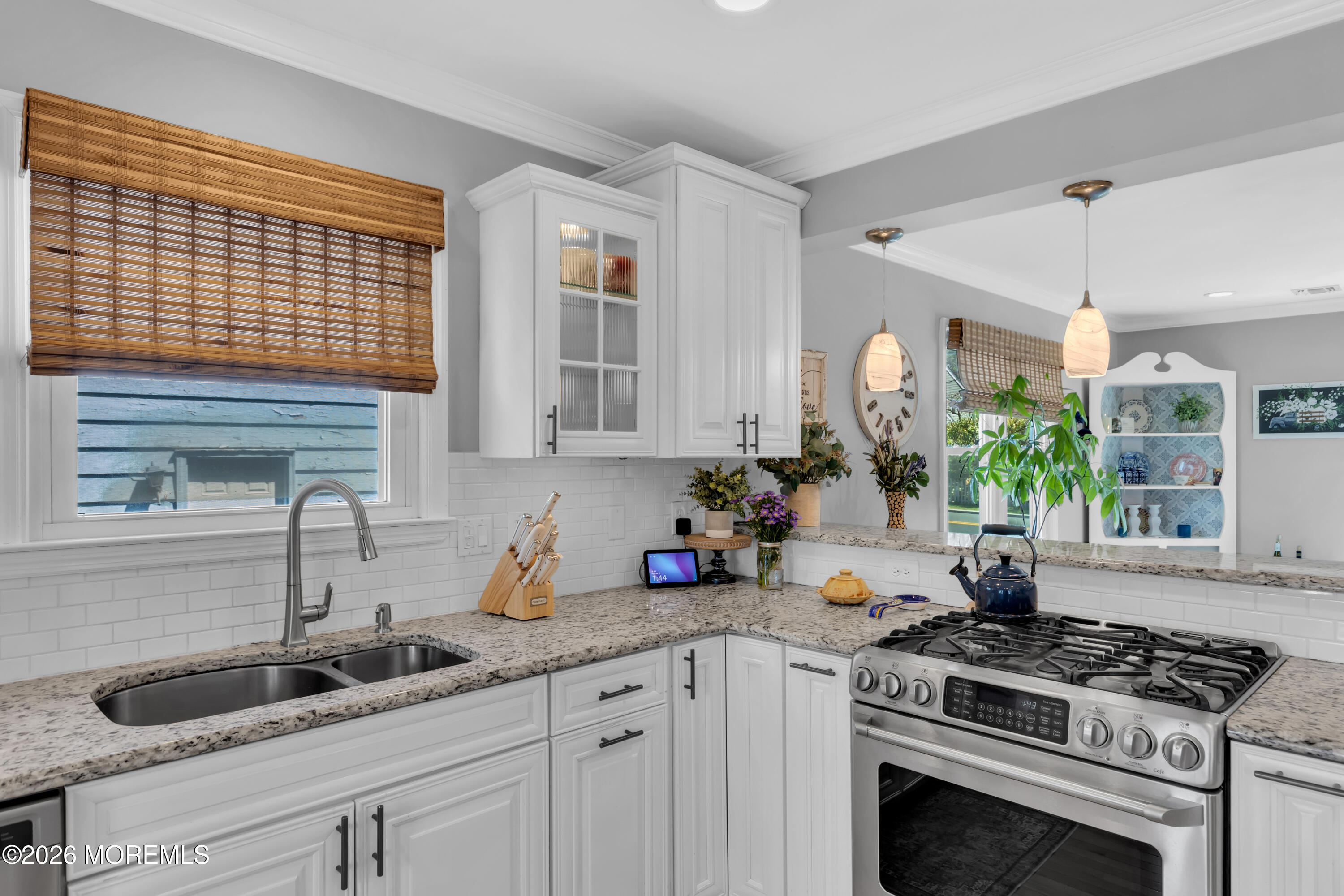 177 Navesink River Road Red Bank, NJ 07701 - Photo 28 of 48 a kitchen with granite countertop a sink stainless steel appliances and cabinets