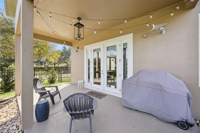 a view of outdoor space and swimming pool
