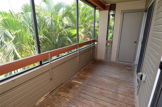 a view of a garden with swimming pool