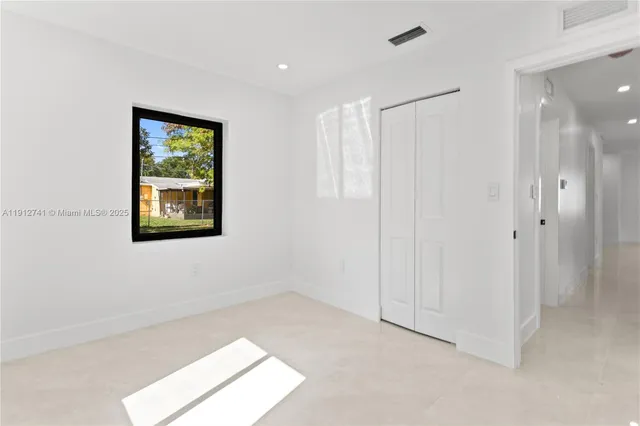 an empty room with a window