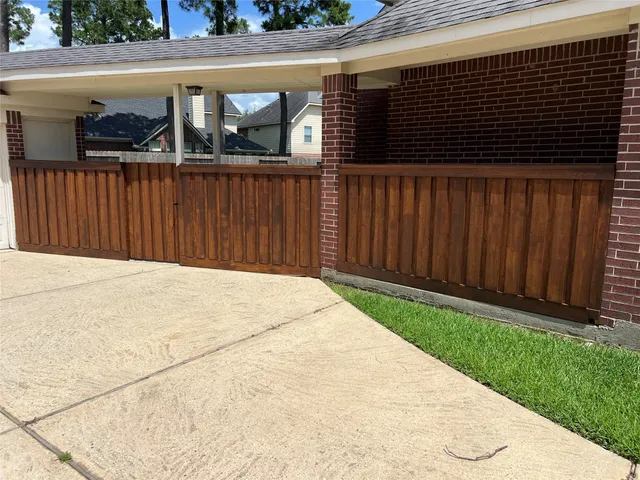 a backyard of a house