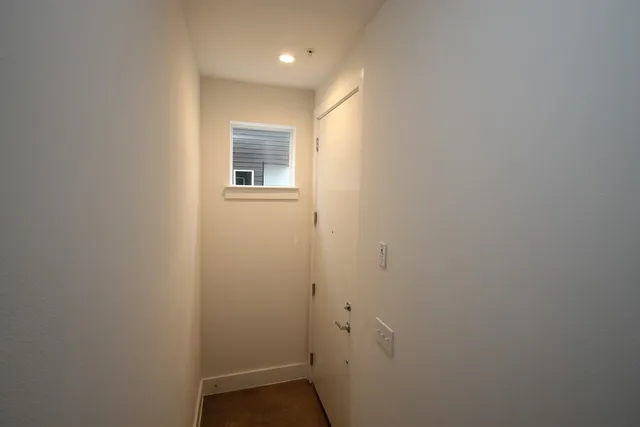 a view of hallway with window