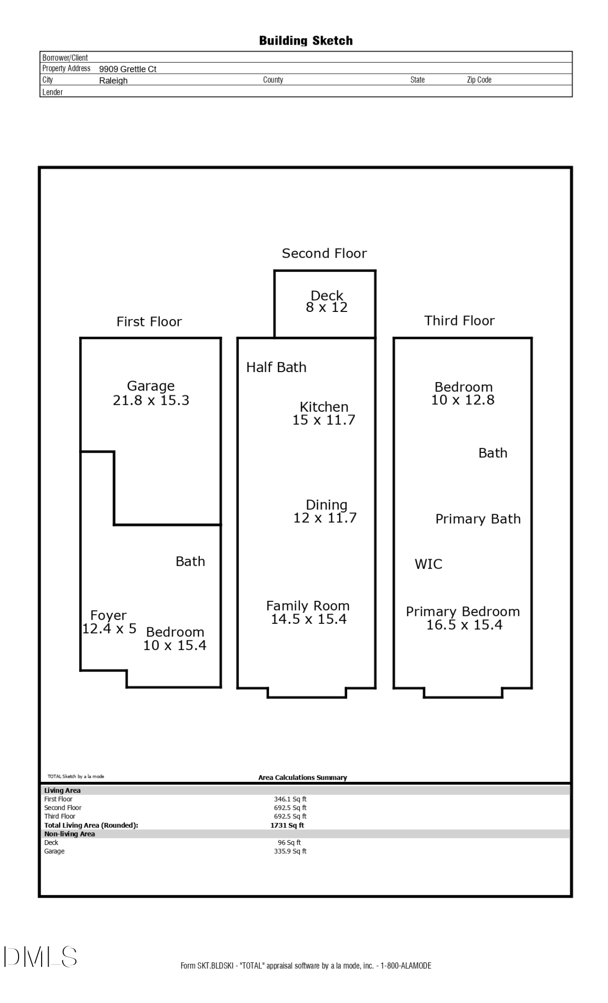 9909 Grettle Court Raleigh, NC 27617 - Photo 23 of 23 Floor Plan