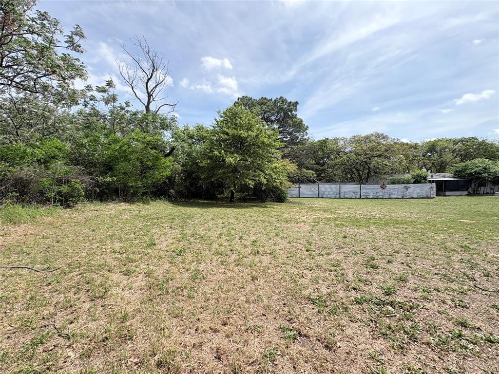 6295 Rendon New Hope Road Fort Worth, TX 76140 - Photo 37 of 38 Expansive open lot featuring mature perimeter trees, a partial privacy wall, and a natural landscape backdrop