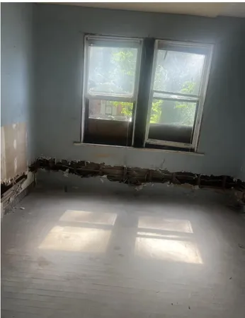 a view of a room with window