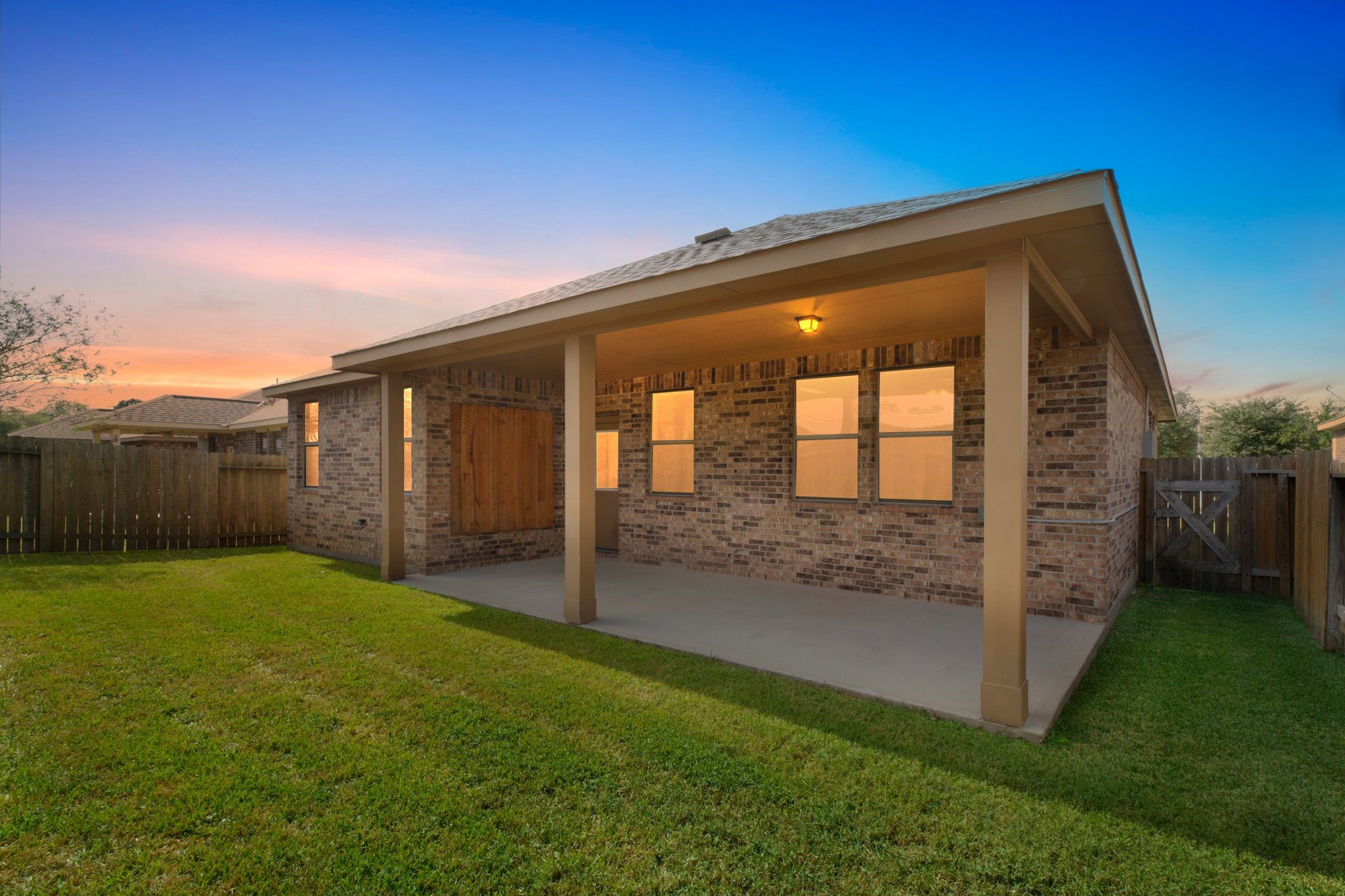 22514 Rustic Valley Court Porter, TX 77365 - Photo 30 of 33 a view of a backyard with wooden fence