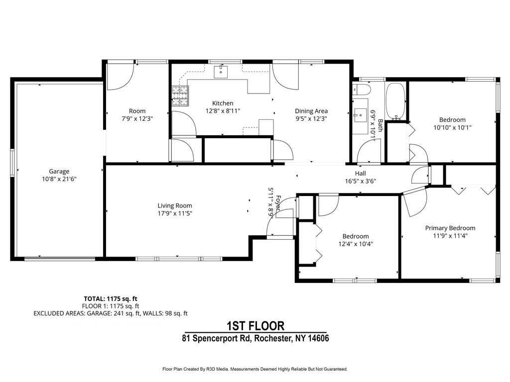 81 Spencerport Road Gates, NY 14606 - Photo 30 of 30 Floorplan w/ Dimensions