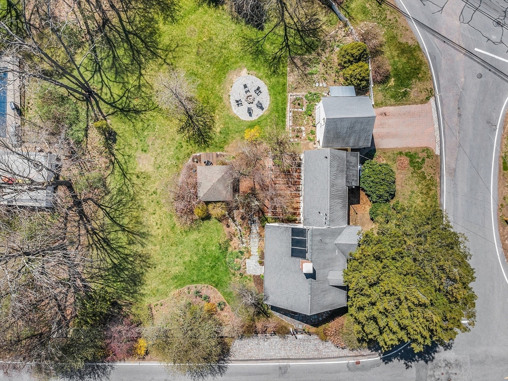 47 Center Bridge Road Lancaster, MA 01523 - Photo 6 of 42 an aerial view of a house with garden space and street view