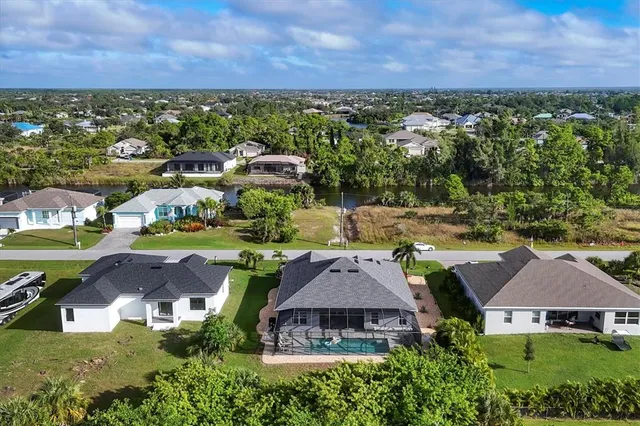 an aerial view of multiple house