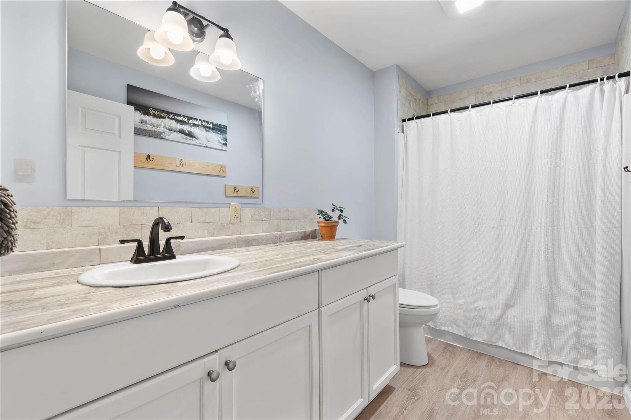 111 Pinewood Road Granite Falls, NC 28630 - Photo 24 of 33 a bathroom with a sink a toilet and a mirror