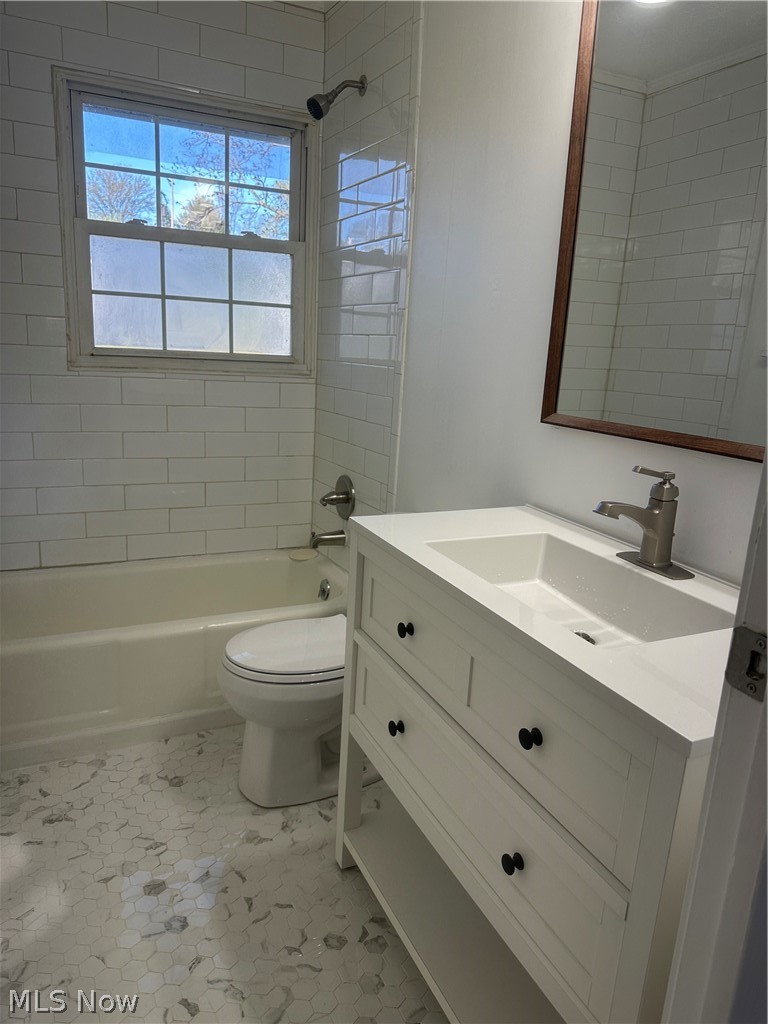 121 Andover Road Woodsfield, OH 43793 - Photo 32 of 46 Newly renovated Vanity Toilet with shower tub