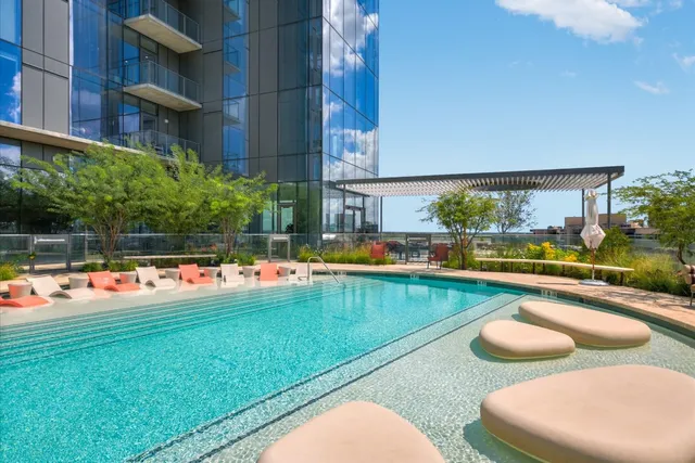 a view of a lake with a yard