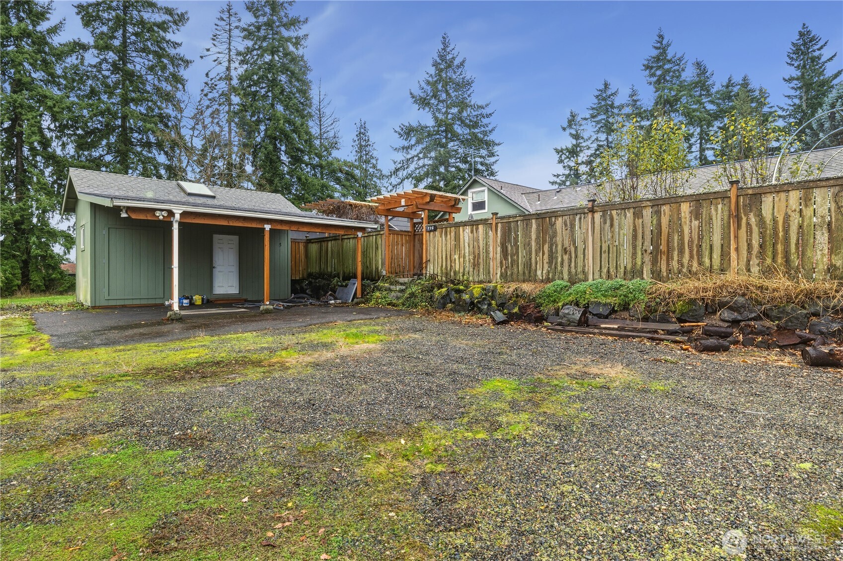 226 Southwest 131st Street Burien, WA 98146 - Photo 22 of 25 a view of a backyard with plants and large trees