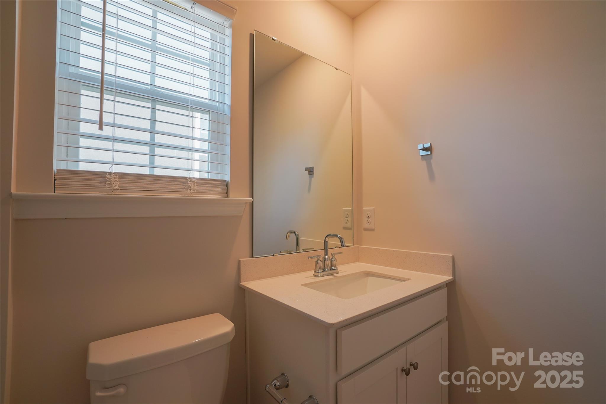 1411 Caracara Court Belmont, NC 28012 - Photo 25 of 29 a bathroom with a sink a toilet and a mirror