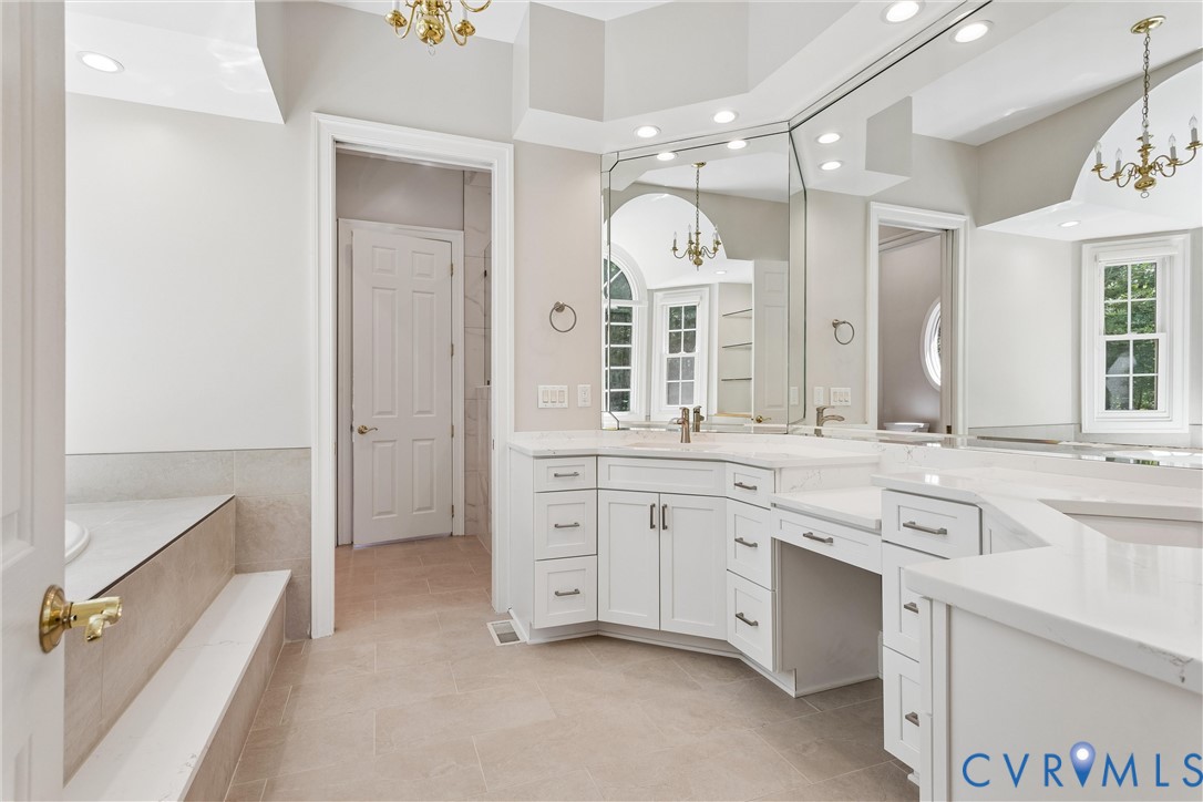 3009 Travis Pond Road Williamsburg, VA 23185 - Photo 44 of 100 Spacious bathroom with light neutral tile flooring