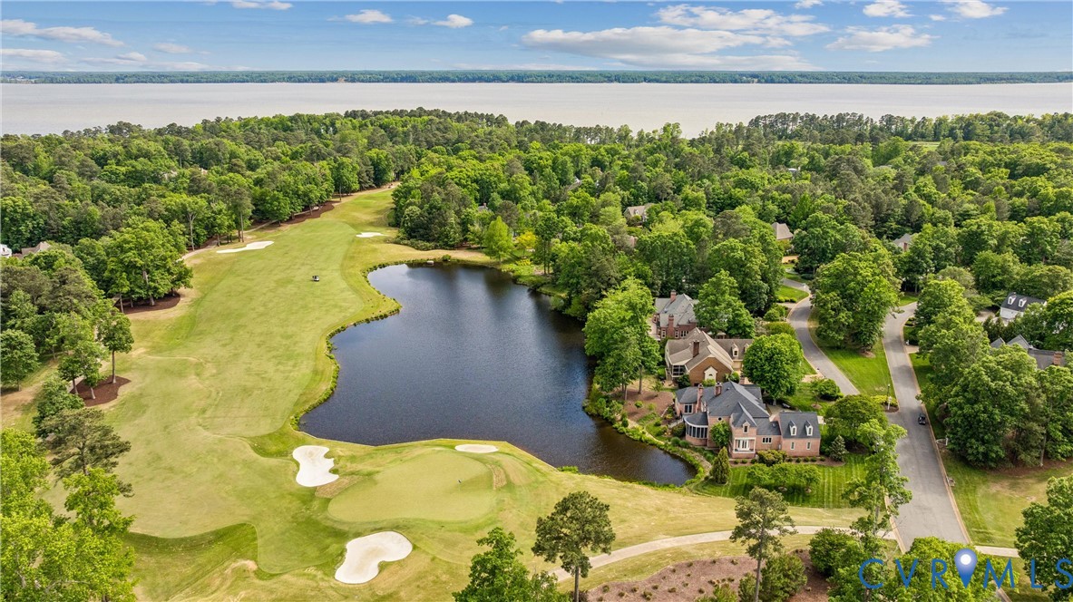 3009 Travis Pond Road Williamsburg, VA 23185 - Photo 82 of 100 Aerial perspective featuring a golf course, a larg