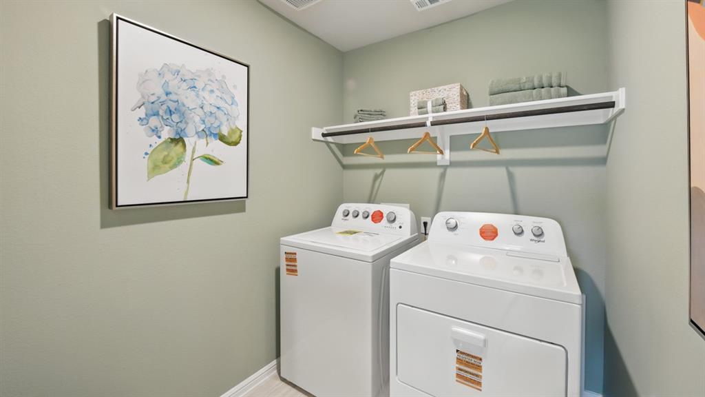 5545 Legends Way Krum, TX 76249 - Photo 26 of 36 a utility room with dryer and washer