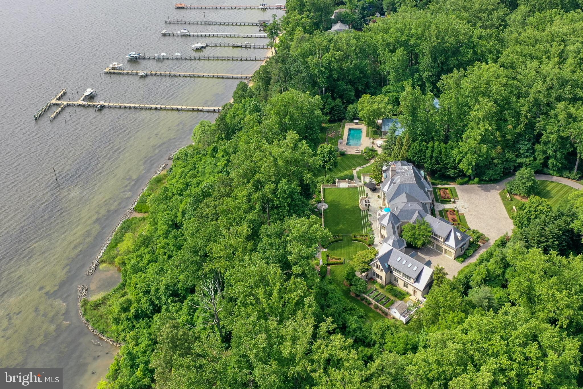 938 Old County Road Severna Park, MD 21146 - Photo 67 of 77 an aerial view of residential house with outdoor space and trees all around