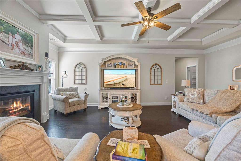 2347 Persimmon Chase Monroe, GA 30656 - Photo 54 of 85 a living room with furniture and a fireplace