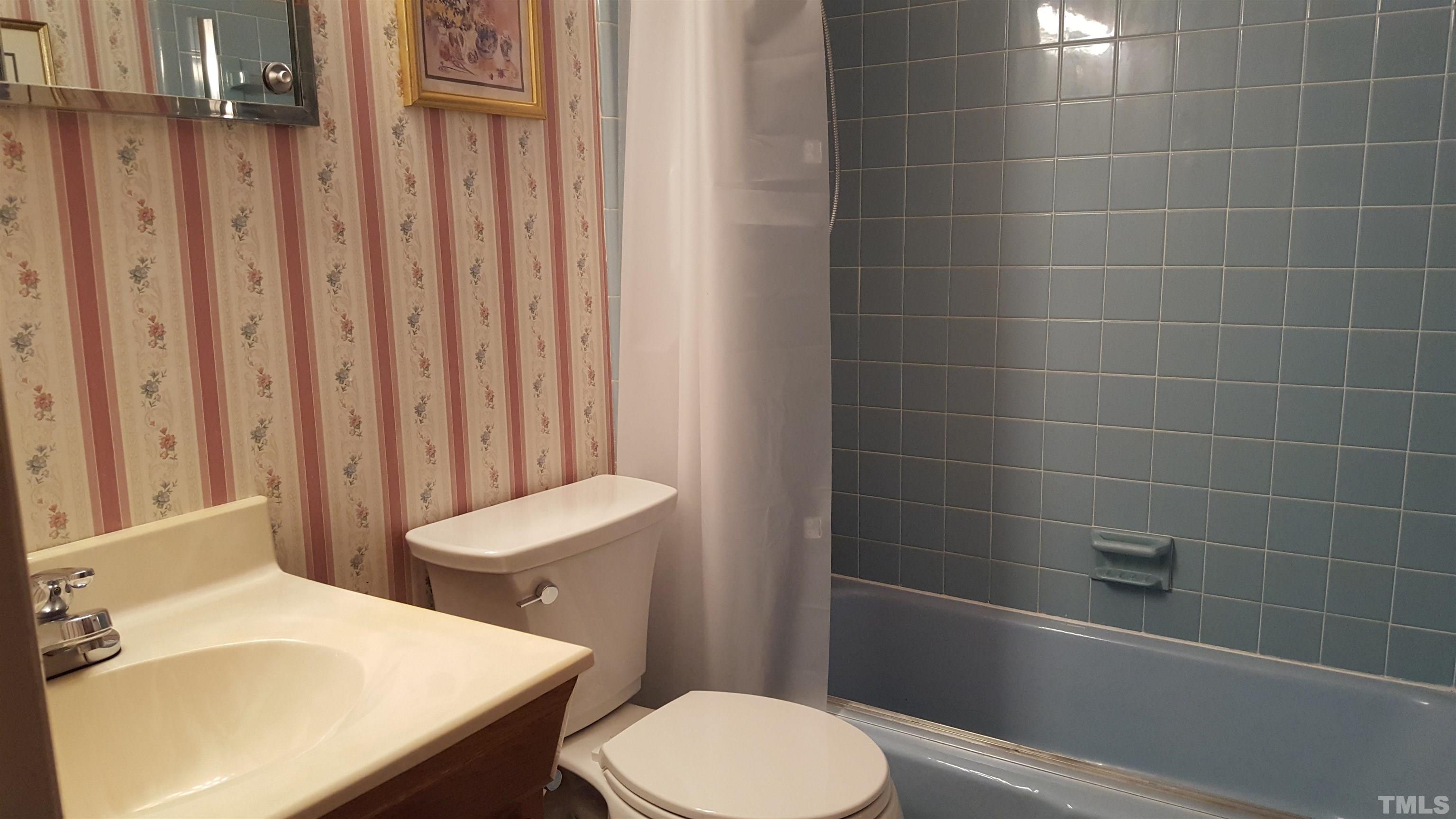 212 Longview Drive Smithfield, NC 27577 - Photo 11 of 15 a bathroom with a sink a toilet and shower