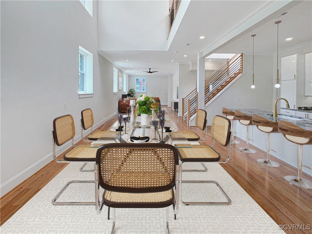 3215 Stuart Avenue, Unit 30 Richmond, VA 23221 - Photo 5 of 28 Two-story Dining Area opening to Living Room and g