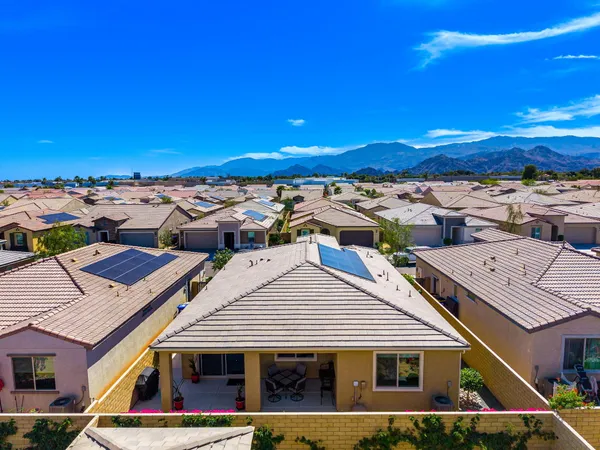 an aerial view of multiple house