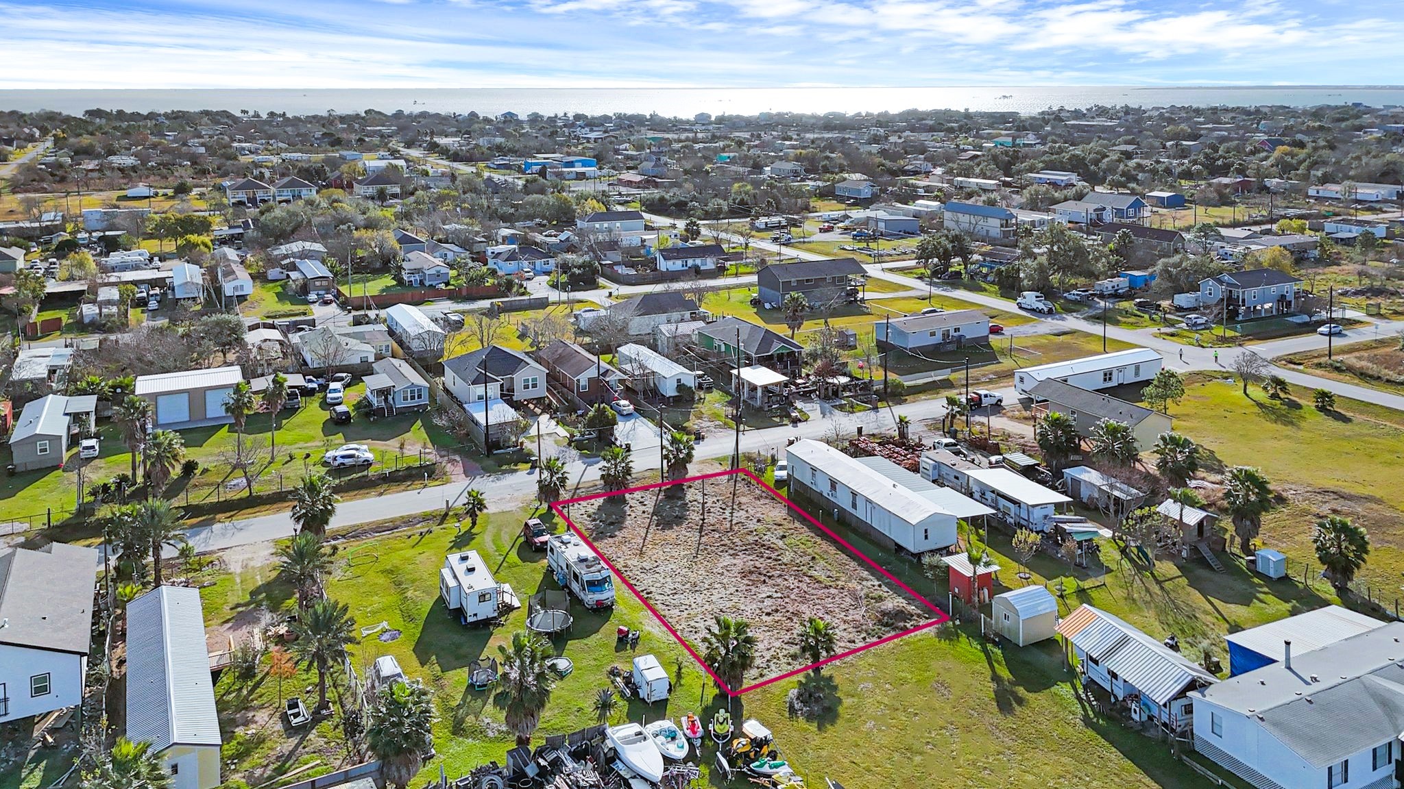 526 15th Street Dickinson, TX 77539 - Photo 4 of 12 an aerial view of a city with lots of residential buildings