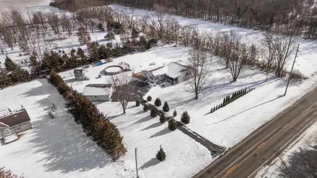 a view of roof and wooden floor