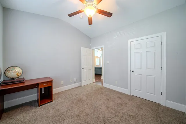 a view of room with fan