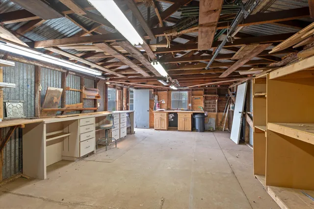 a view of utility room with racks