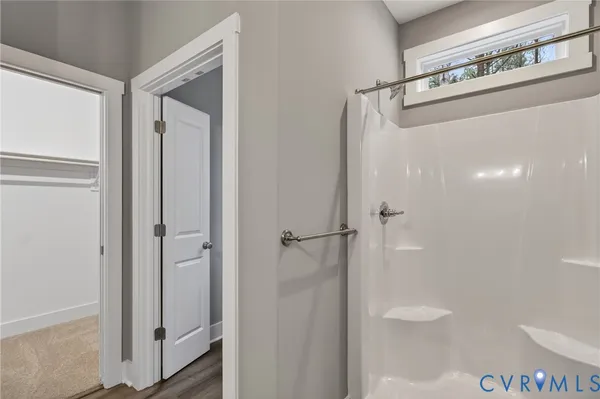 a close up of a shower