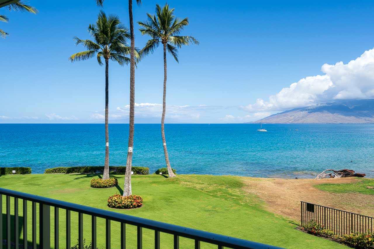 2430 South Kihei Road, Unit 206 Kihei, HI 96753 - Photo 1 of 26 a view of an ocean from a balcony