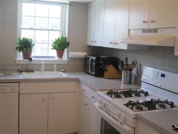 199 Lake Shore Road, Unit 4 Boston, MA 02135 - Photo 3 of 13 a kitchen with a stove a sink and a window