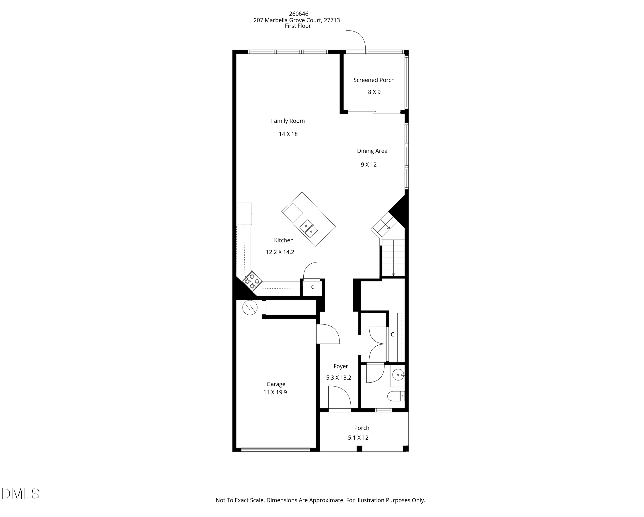 207 Marbella Grove Durham, NC 27713 - Photo 46 of 48 a picture of floor plan