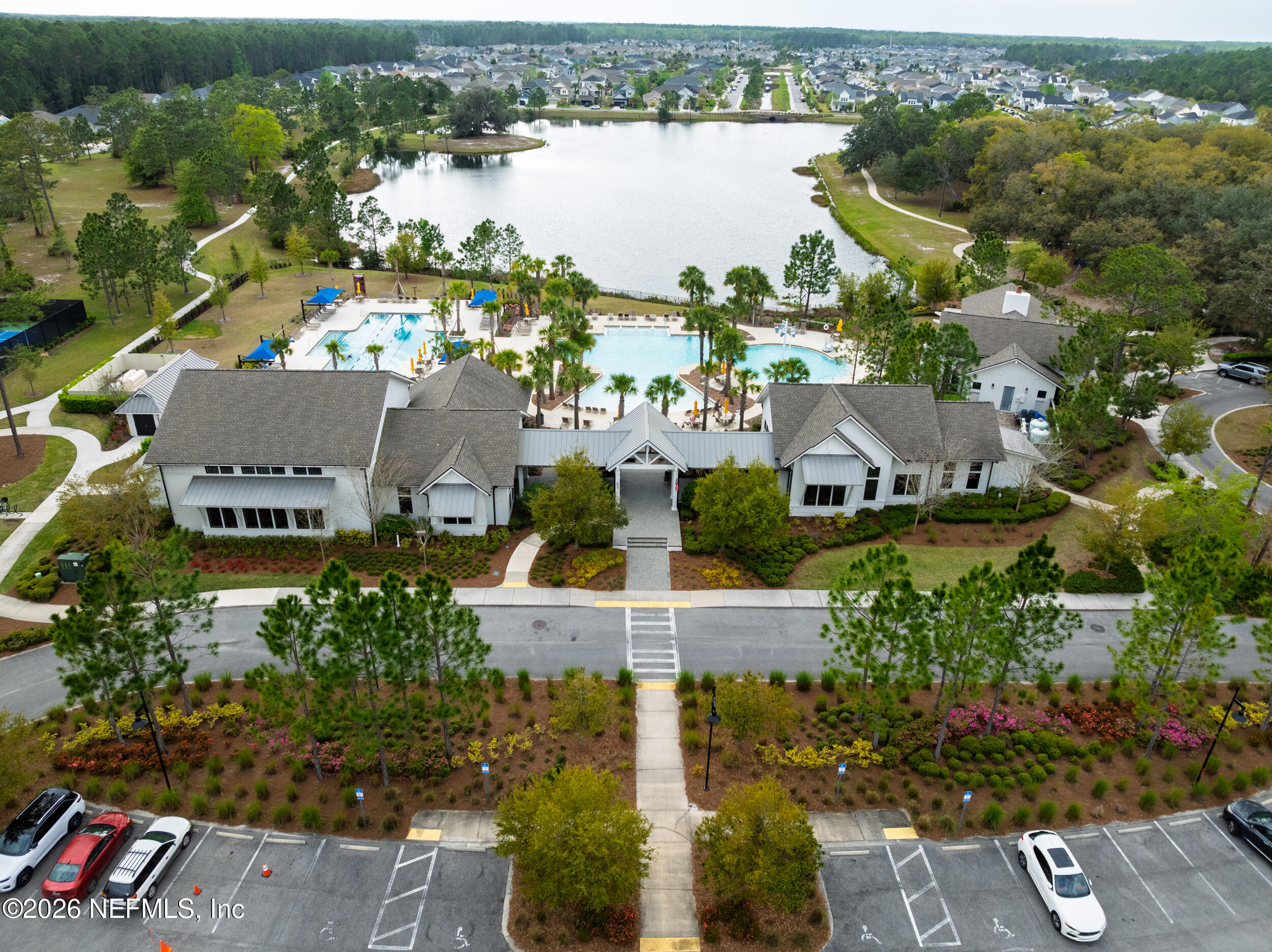 103 Ferndale Way St. Augustine, FL 32092 - Photo 44 of 54 an aerial view of a house with outdoor space and lake view
