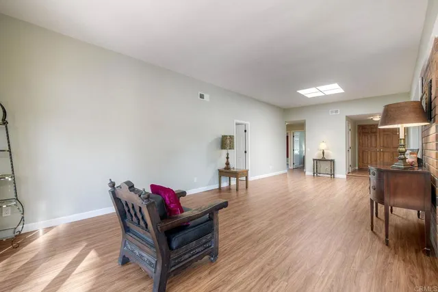 a living room with furniture and a couch