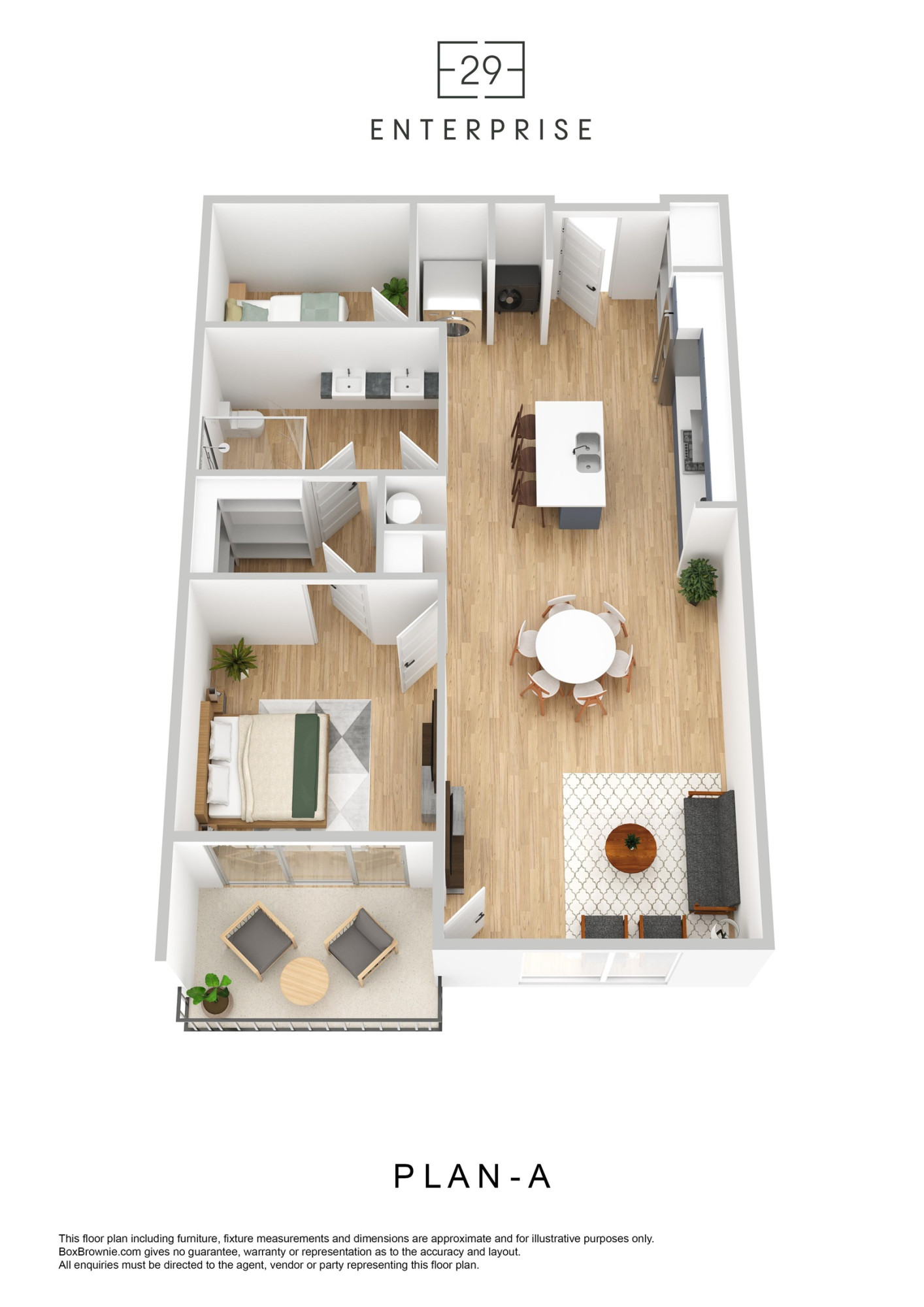29 Enterprise Street, Unit 202 Raleigh, NC 27607 - Photo 5 of 7 a picture of a floor plan