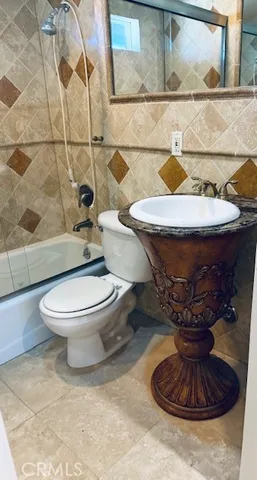 a view of a garden with a fountain