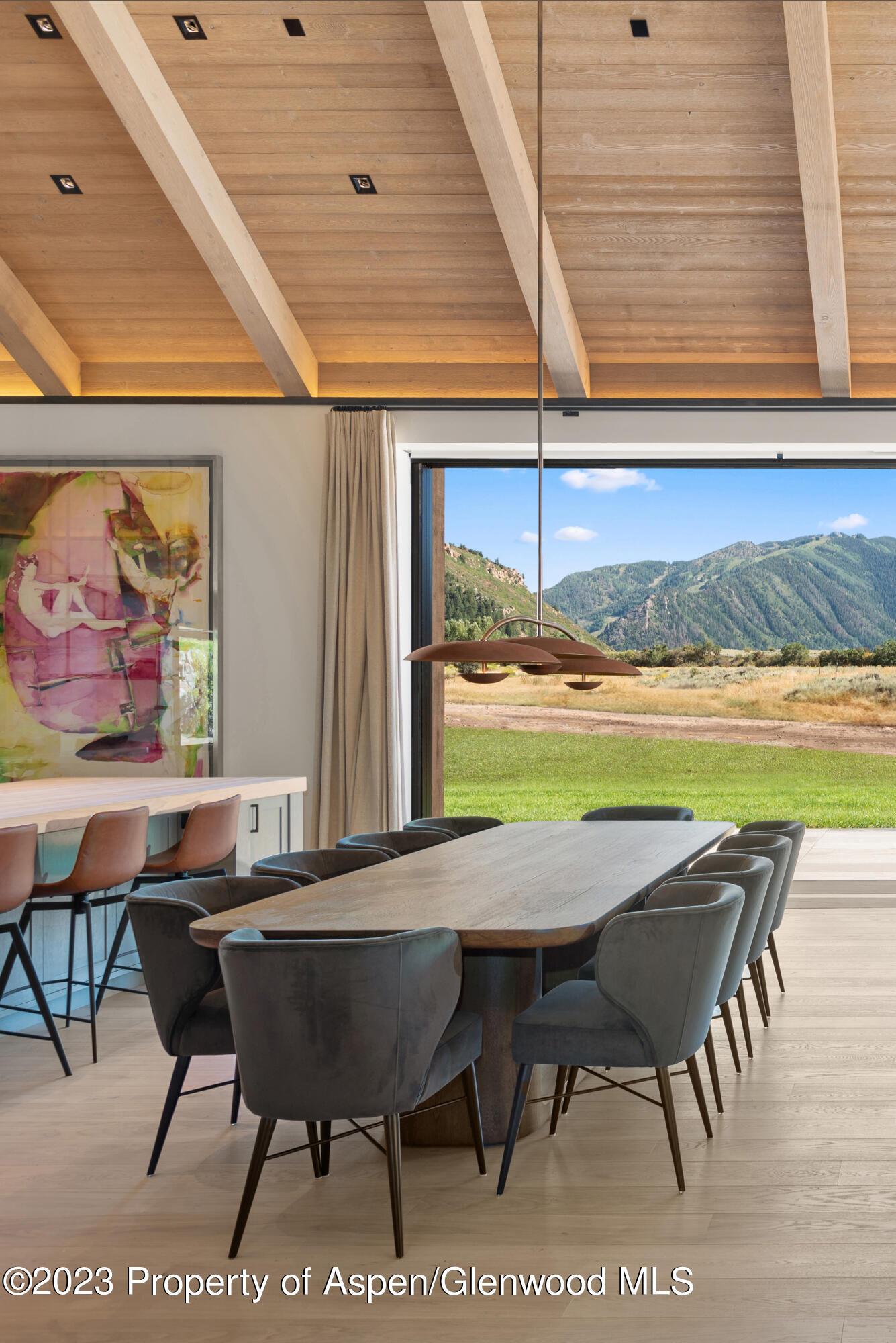 245 Slalom Path Aspen, CO 81612 - Photo 13 of 34 a table and chairs sitting in front of a door